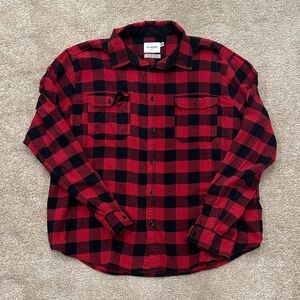 Goodfellow & Co Red and Black Plaid Men's Shirt